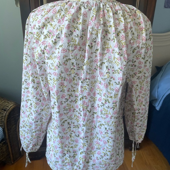J.Crew Tie Sleeve Cotton Top-Meadow Floral Print-Small-NWOT - Picture 5 of 10